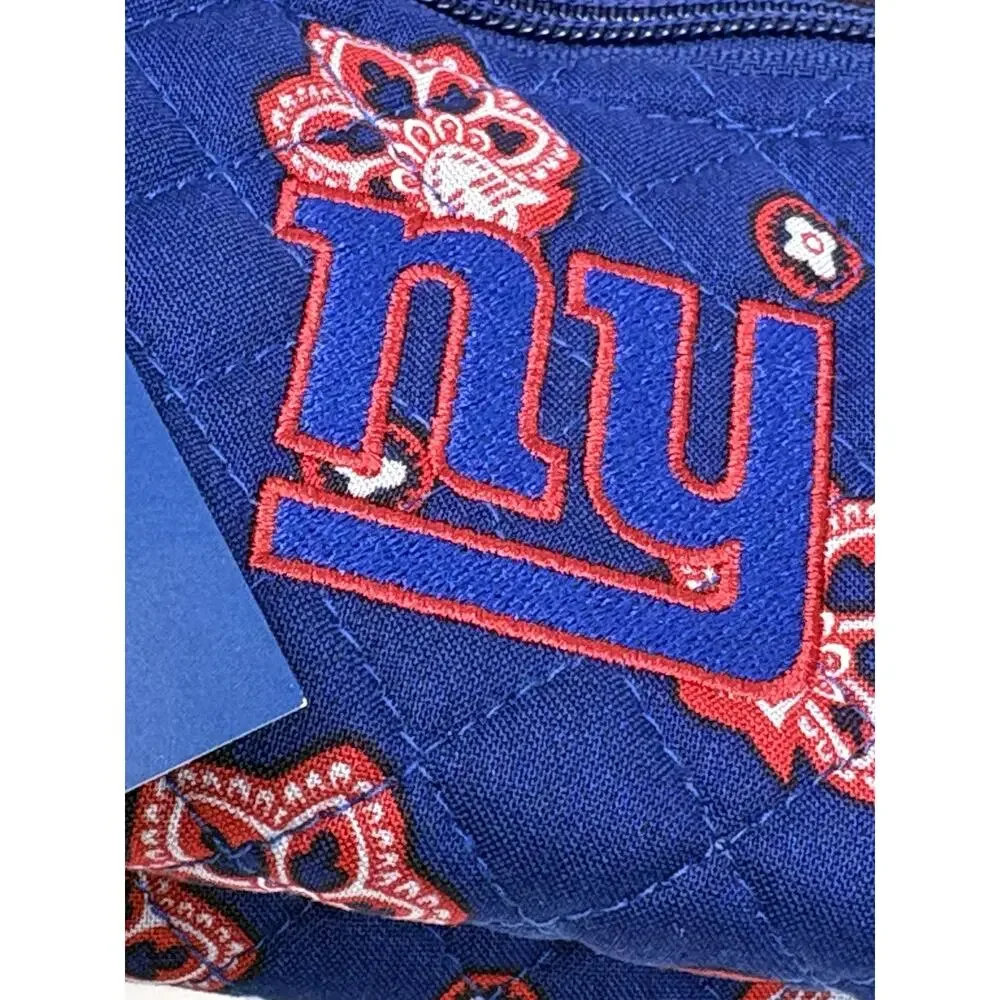 Vera Bradley NFL New York NY Giants Makeup Medium Cosmetic Bag Pouch NWT